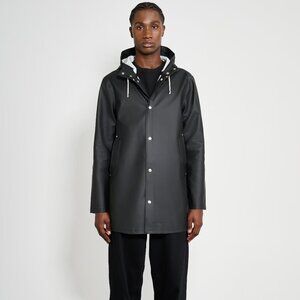 Stutterheim Stockholm Raincoat Black Men's SZ M